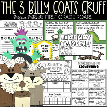 Preview of The Three Billy Goats Gruff Fairy Tale Activities Book Companion & Craft
