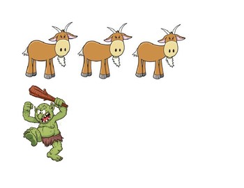 Preview of Three Billy Goats Gruff Clip Art