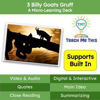 Preview of Three Billy Goats Gruff Fable Reading Passage and Activities