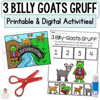 Preview of Three Billy Goats Gruff Google™ Slides | Digital & Printable Retell Activities
