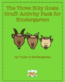 Three Billy Goats Gruff Literacy Worksheets for Kindergarten