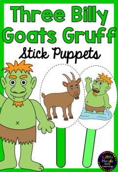 Three Billy Goats Gruff Puppets by Little Hands Early Learning | TpT
