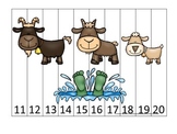 Three Billy Goats Gruff themed Number Sequence Puzzle 11-2