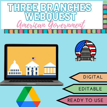 Preview of Three Branches WebQuest: American Government
