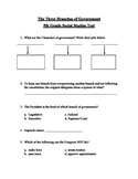 Three Branches of Government - 5th Grade Test
