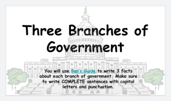 Preview of Three Branches of Government