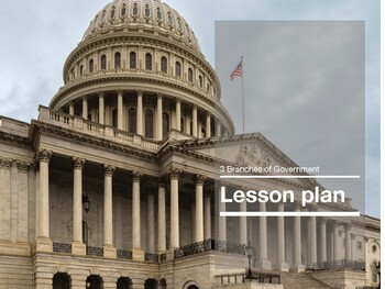 Preview of Three Branches of Government 9-12th Grade Lesson Plan