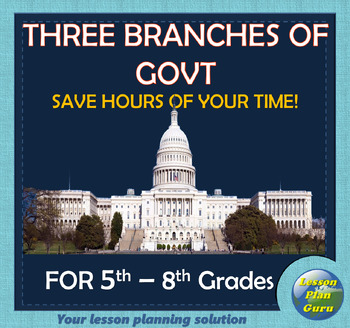 Three Branches of Government | COMPLETE LESSON PLAN | Digital Resources