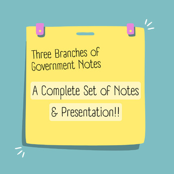 Preview of Three Branches of Government - Complete Bundle of Notes & Presentation
