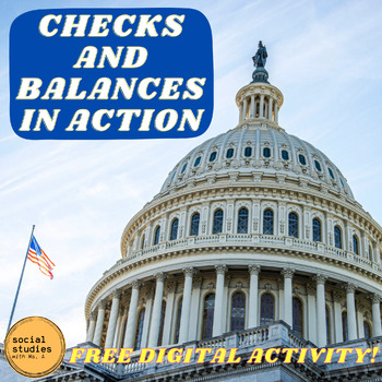 Preview of Three Branches of Government Document Analysis: Checks and Balances in Action