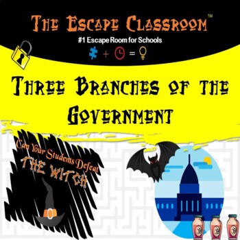 Preview of Three Branches of Government Escape Room | The Escape Classroom