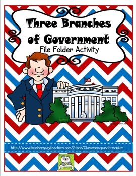 Preview of Three Branches of Government File Folder Activity