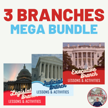 Preview of Branches of Government: Interactive Notebook & Comprehension Activities BUNDLE