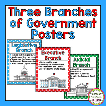 Preview of Three Branches of Government Posters