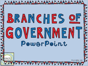 Preview of Three Branches of Government PowerPoint and Foldable Set