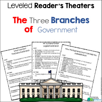 Preview of Three Branches of Government Readers Theater {Leveled Parts}