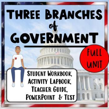 Preview of Three Branches of Government- Reading Passages, Lapbook, PowerPoint, and Test!