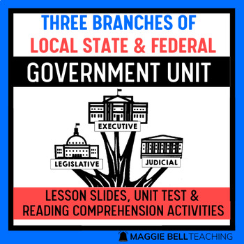 Preview of Three Branches of the Local, State, and Federal Government Unit