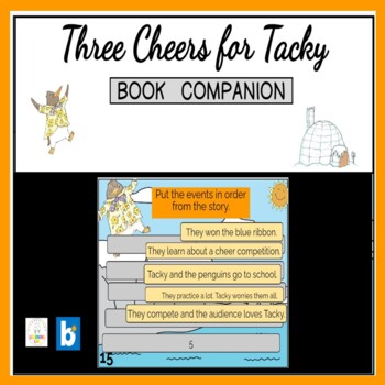 Preview of Three Cheers for Tacky  Book Companion BOOM CARDS