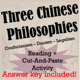 Three Chinese Philosophies: Reading + Cut and Paste Activity