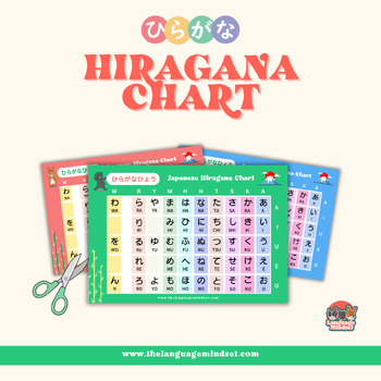 Preview of Japanese print-and-go Hiragana Chart for Children