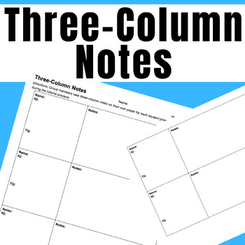 Preview of Three - Column Notes