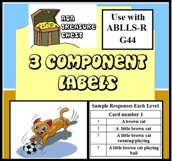 Preview of Three Component Labels: What do you see? ABLLS-R G44, Autism ABA Therapy
