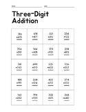 Three Digit Addition Assessment NO PREP