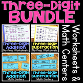 Three-Digit Addition & Subtraction with Regrouping Workshe