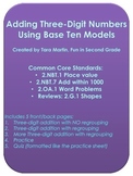 Three Digit Addition Using Base Ten Models