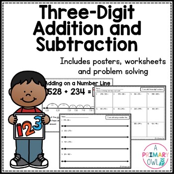 Preview of Three-Digit Addition and Subtraction Strategy Posters Word Problems