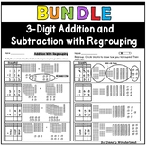 Three Digit Addition and Subtraction with Regrouping Works