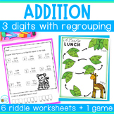 Three Digit Addition with Regrouping Addition Math Riddles