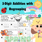 Three Digit Addition with Regrouping Worksheets.
