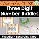 Three Digit Number Riddles - Place Value Math Center