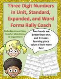 Three Digit Numbers in Unit, Standard, Expanded, and Word 