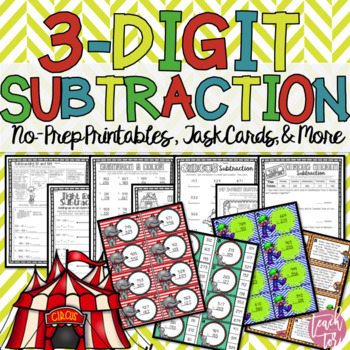 Preview of Three Digit Subtraction Packet