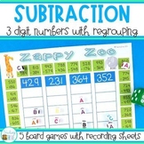 3 Digit Subtraction with Regrouping Games -  Fun Regroupin