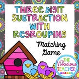 Three Digit Subtraction with Regrouping Matching Game