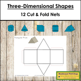 Three-Dimensional Shapes (Cut & Fold Nets) - Geometry