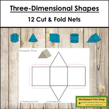 Preview of Three-Dimensional Shapes (Cut & Fold Nets) - 3D Geometry