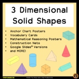 Three Dimensional Shapes Posters with Google Slides™ Versions