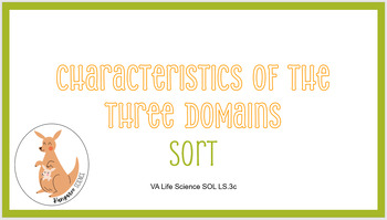 Preview of Three Domains Characteristics Sort VA LS.3 | Digital | Classification Taxonomy