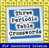 Three Elements of the Periodic Table Chemistry Crossword Puzzles