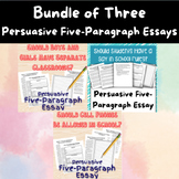 Three Five-Paragraph Persuasive Essay Bundle
