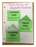 Three Forms of Quadratic Functions
