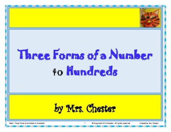 Preview of Three Forms of a Number to Hundreds