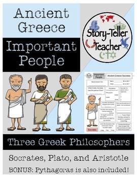 Preview of Three Greek Philosophers Important People Analysis BUNDLE