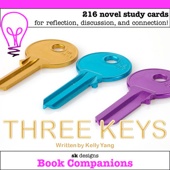 Preview of Three Keys by Kelly Yang Novel Study Discussion Question Cards