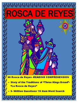 Preview of Three Kings Cake -Cultural Unit-Word Search-Rosca de Reyes -Reyes Magos